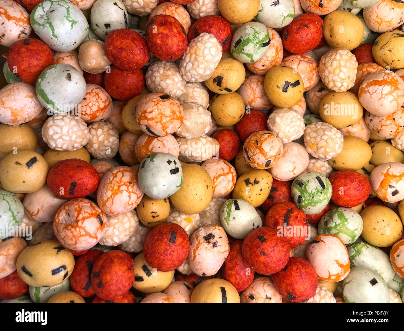 Food background Japanese roasted peanuts. Japanese Style peanuts are
