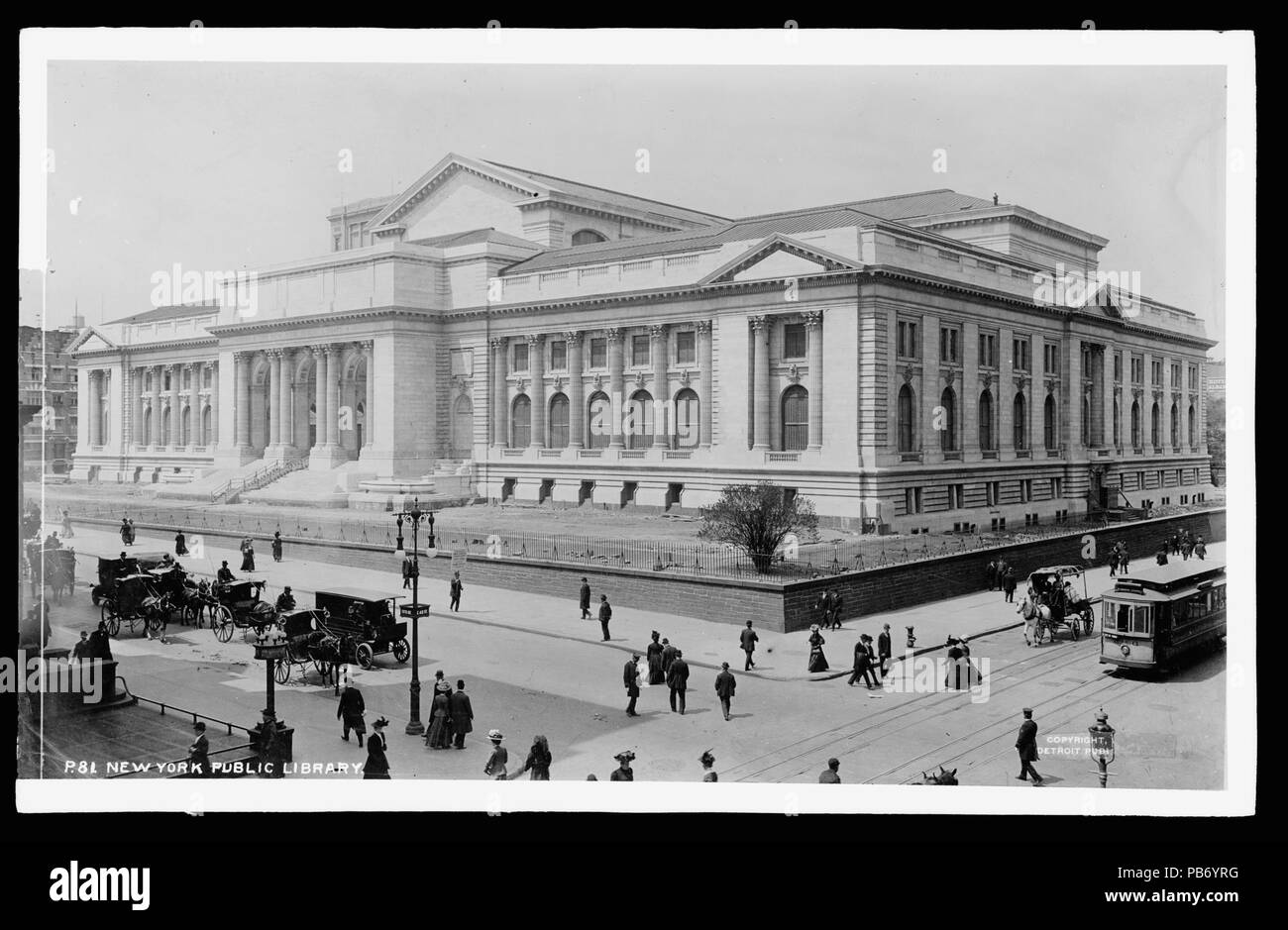 1096 New York Public Library 1908 Stock Photo