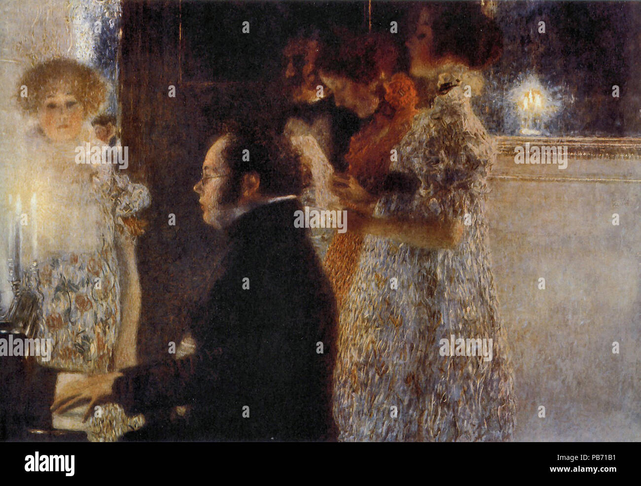 Klimt Gustave - Schubert at the Piano Stock Photo - Alamy