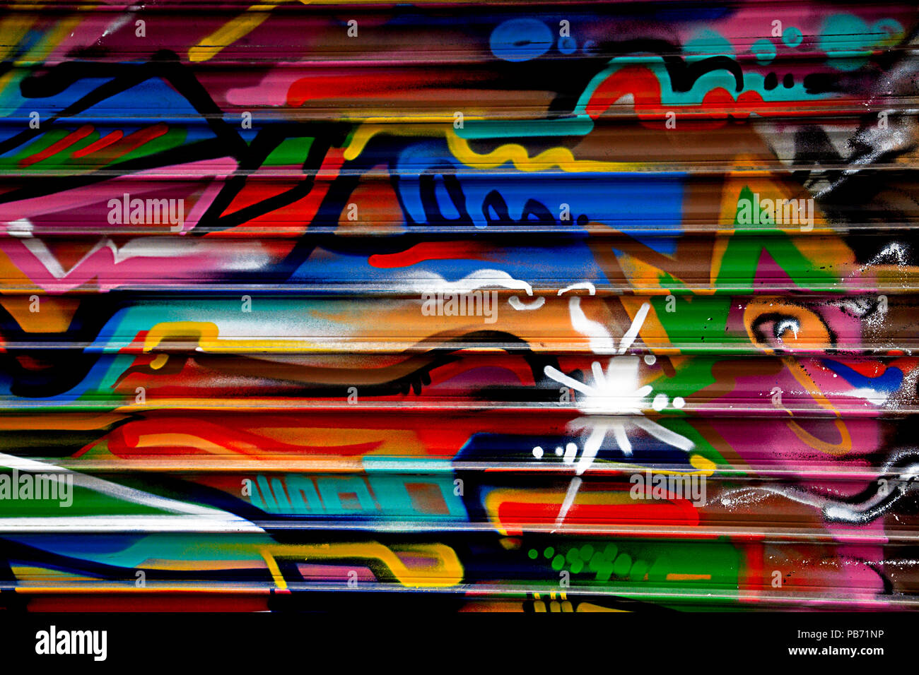 Colourful graffiti, Paris, France Stock Photo