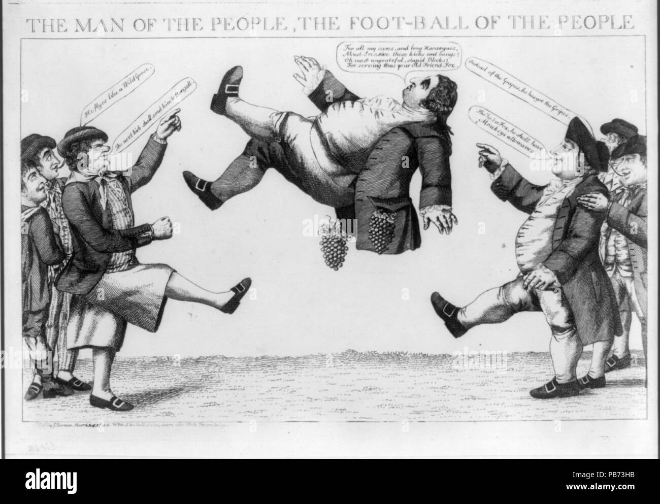 1654 The man of the people, the foot-ball of the people LCCN2006687712 Stock Photo