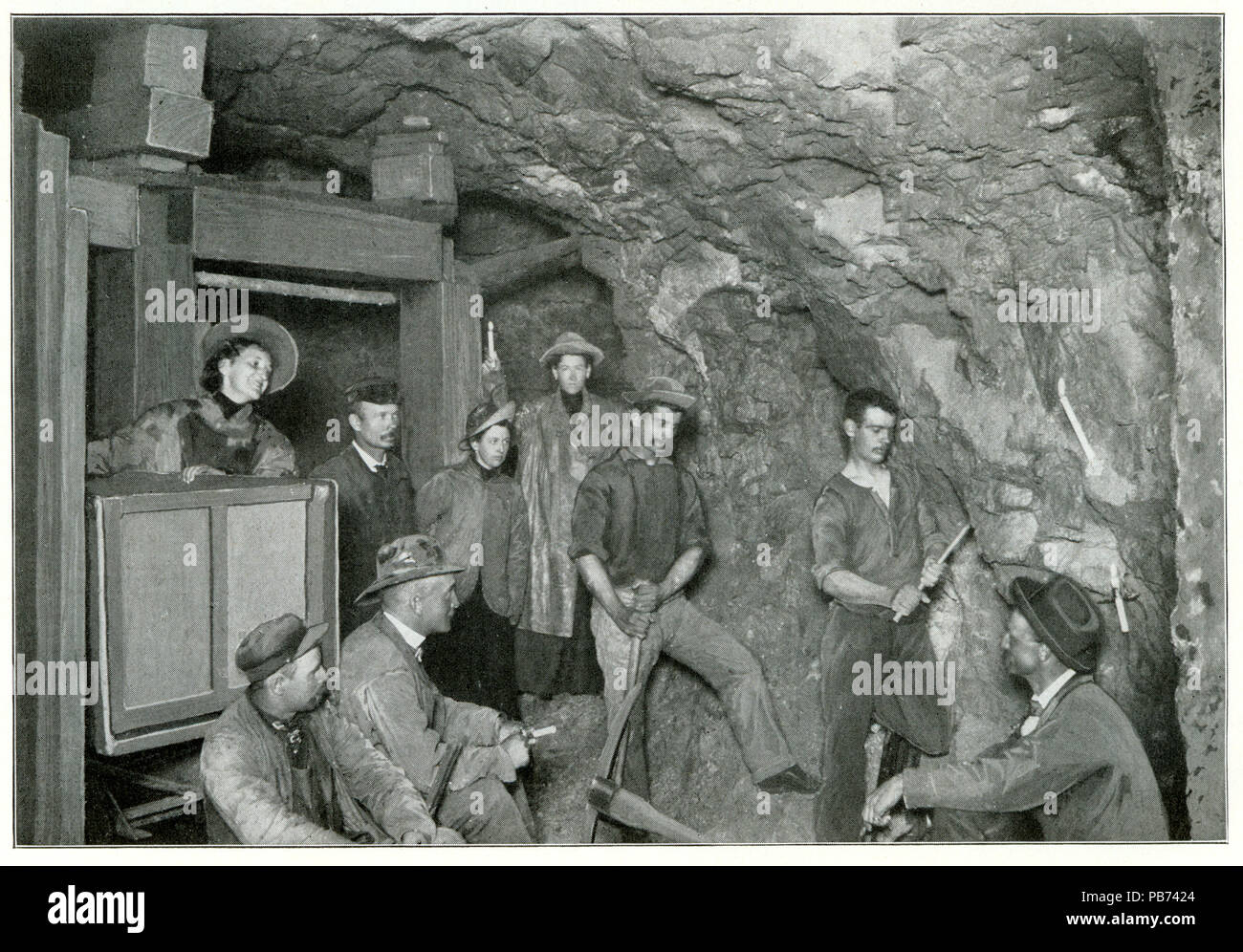 740 Hand-drilling miners, Parrot Mine, Butte, Montana Stock Photo - Alamy