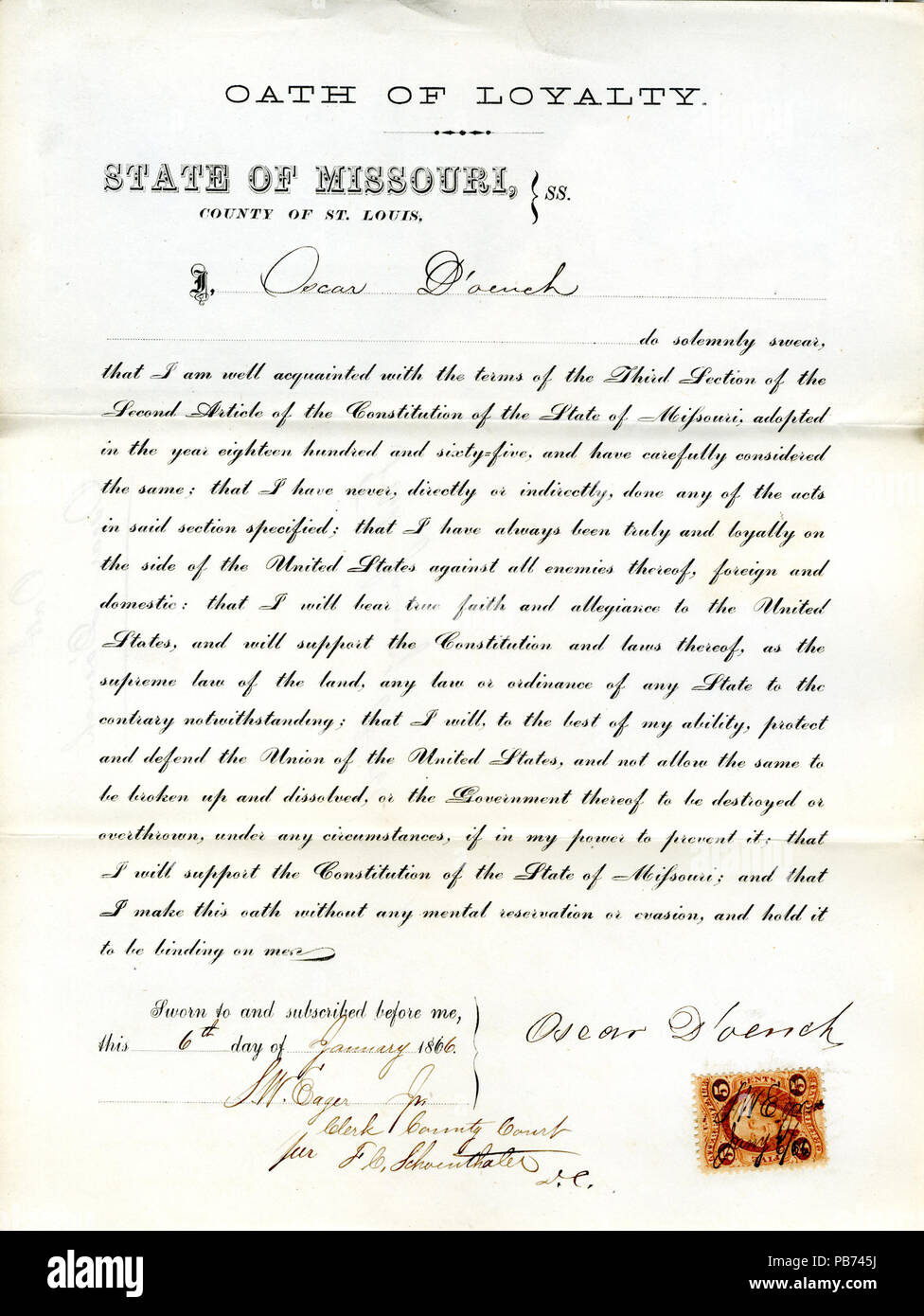 Missouri legal documents hi-res stock photography and images - Alamy