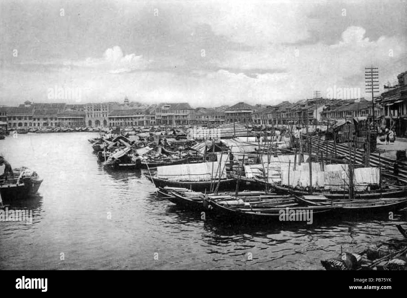 1190 Photographic Views of Singapore Plate 09 Boat Quay Stock Photo Alamy