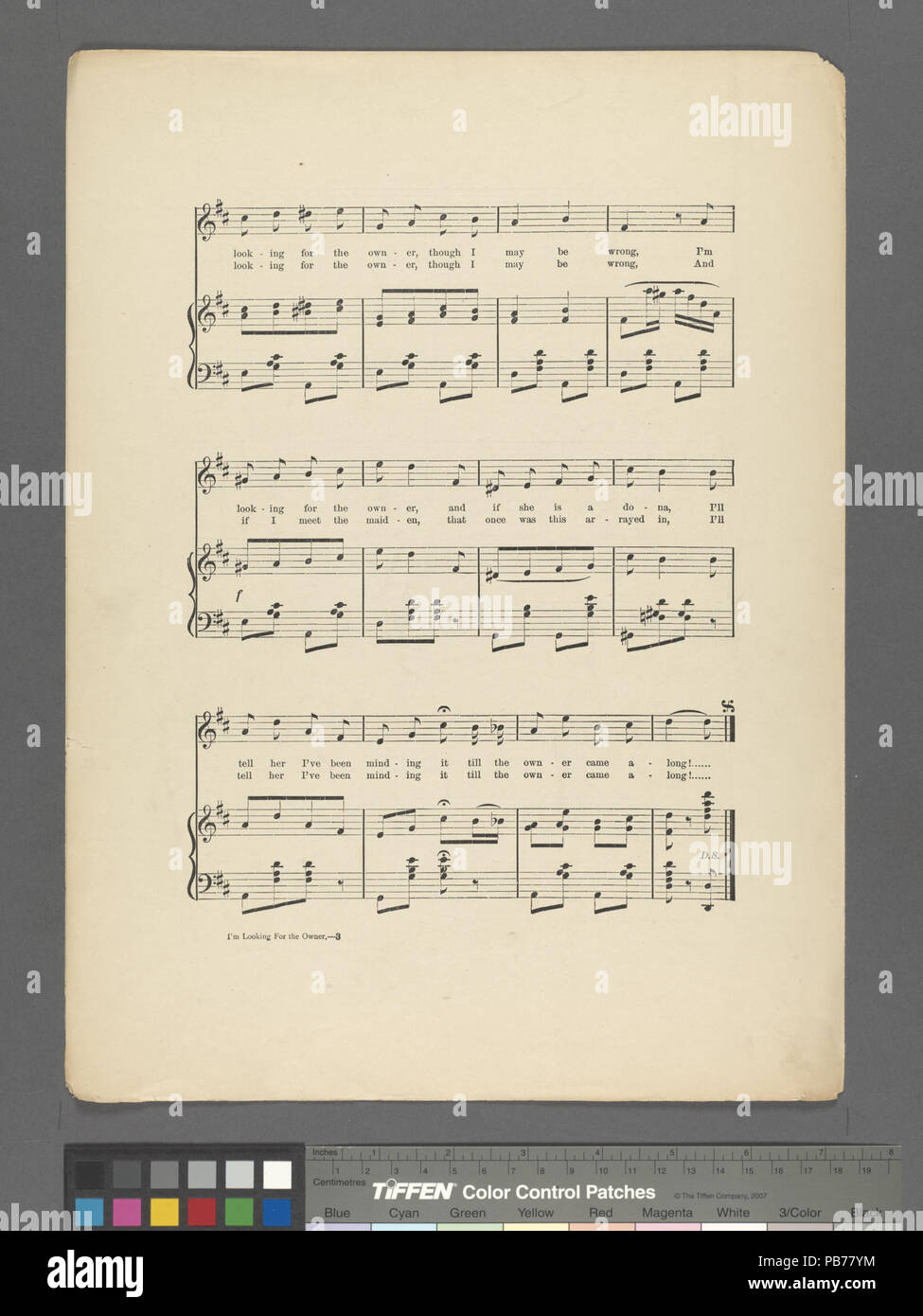 784 I'm looking for the owner (NYPL Hades-454203-1704384) Stock Photo