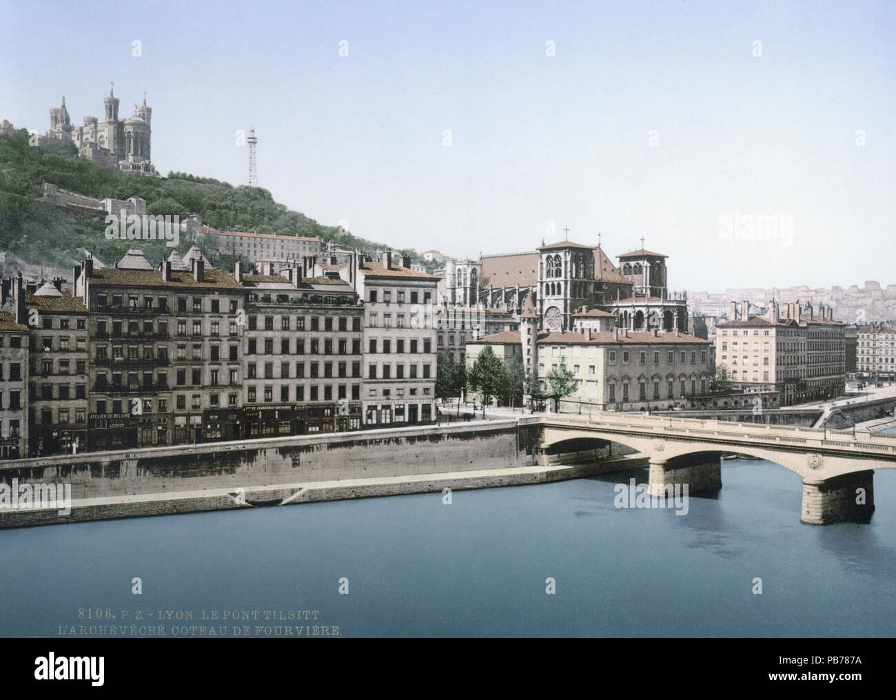 English Tilsit I E Tilsih Bridge Lyons France Francais Pont Tilsitt Aujourd Hui Pont Bonaparte Lyon France Between 10 And 1905 975 Lyon Fourviere Ponttilsitt Congres Stock Photo Alamy