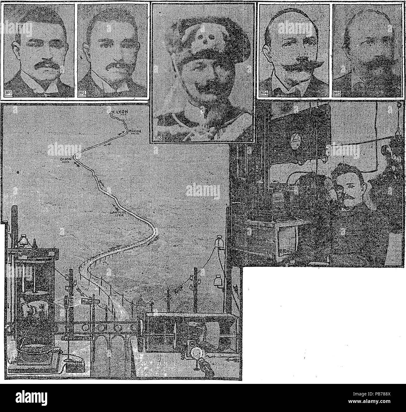 1907 press photograph early telecommunication technology hi-res stock ...