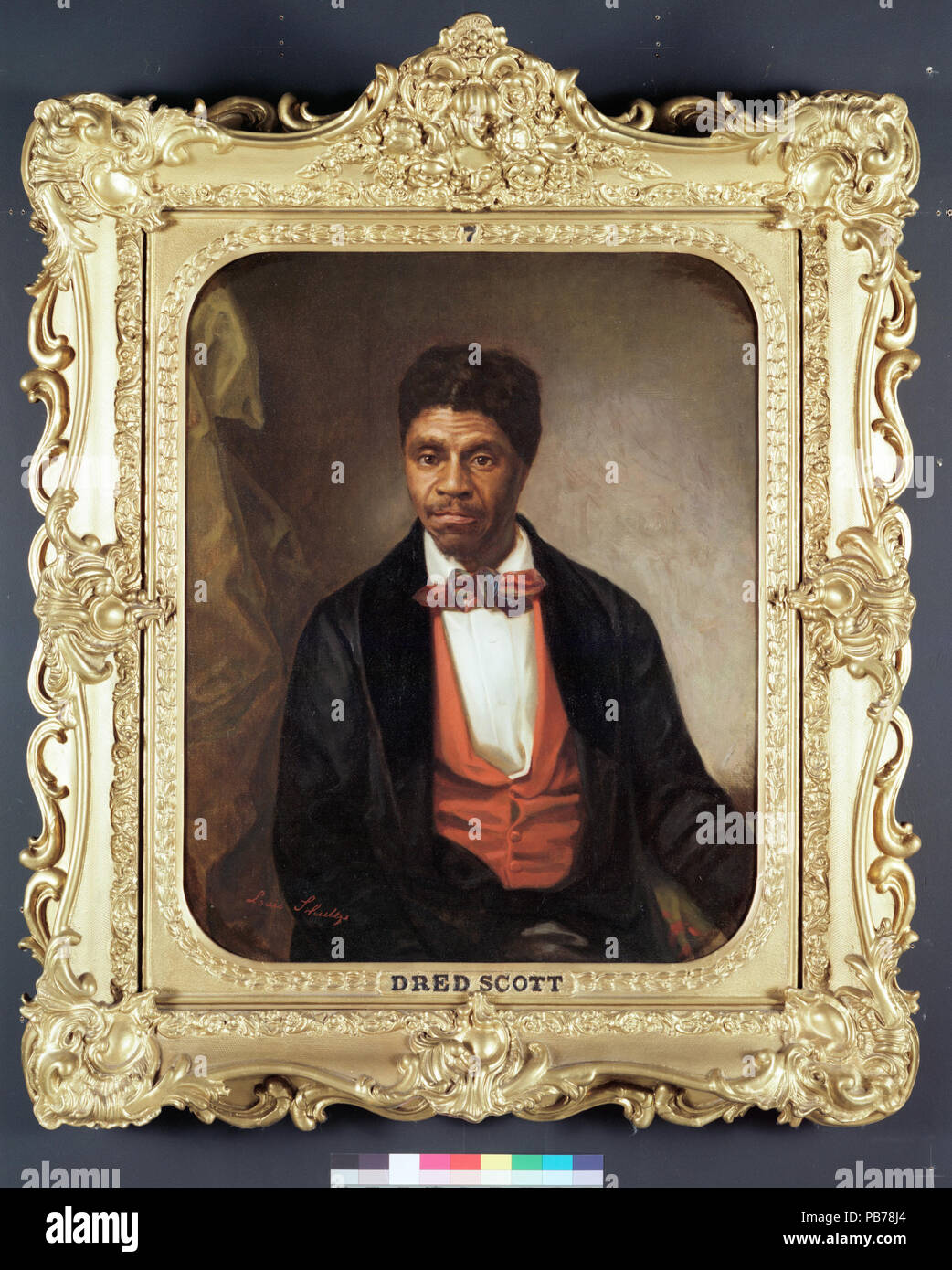 . English: Half-length oil on canvas portrait of Dred Scott by Louis Schultze. Title: Oil on Canvas Portrait of Dred Scott . circa 1890 1129 Oil on Canvas Portrait of Dred Scott Stock Photo