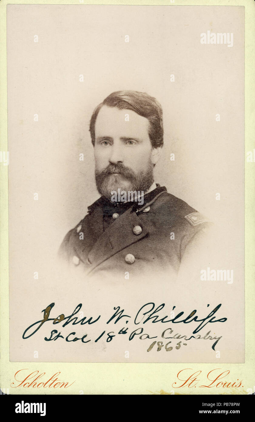 841 John W. Phillips, Lieutenant Colonel, 18th Pennsylvania Cavalry (Union) Stock Photo
