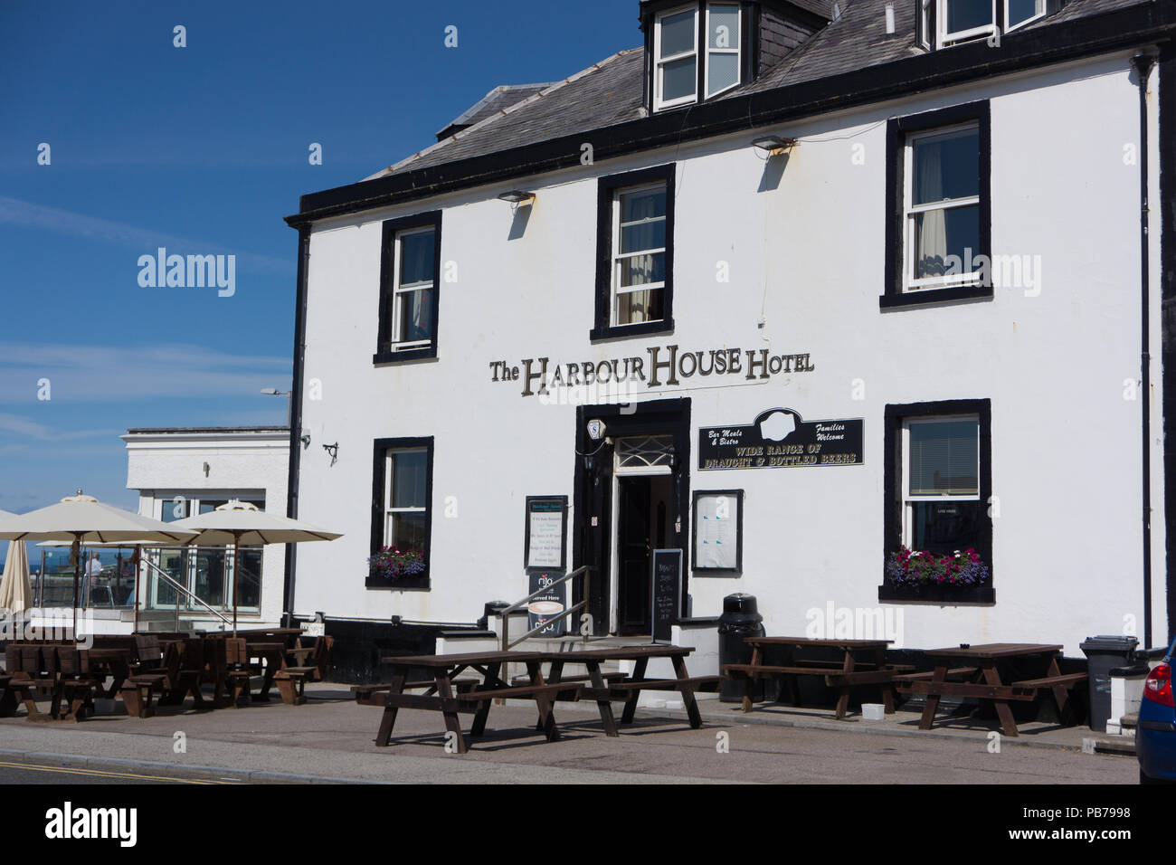 The harbour house hotel port patrick scotland hires stock photography