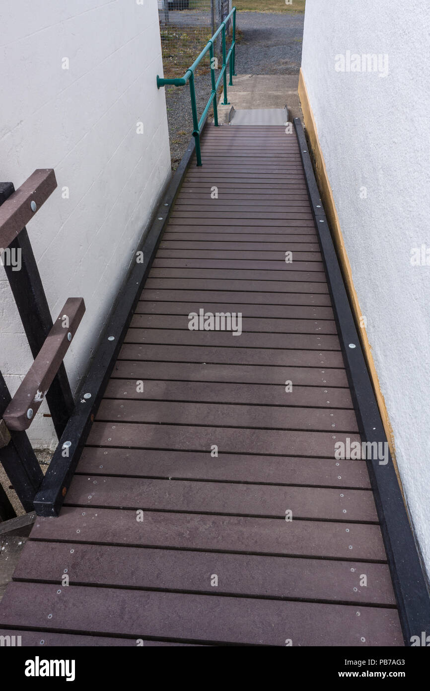 Recycled plastics made into decking boards. UK Stock Photo Alamy