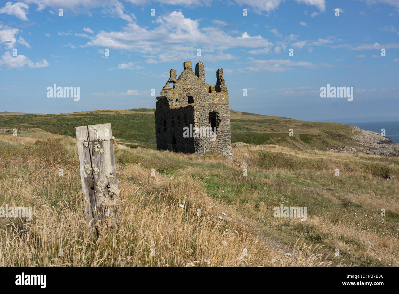 Dunskey Castle Port Patrick. Scotland Stock Photo Alamy