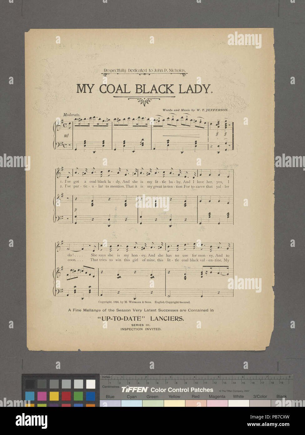 1074 My coal black lady (NYPL Hades-464228-1709799) Stock Photo