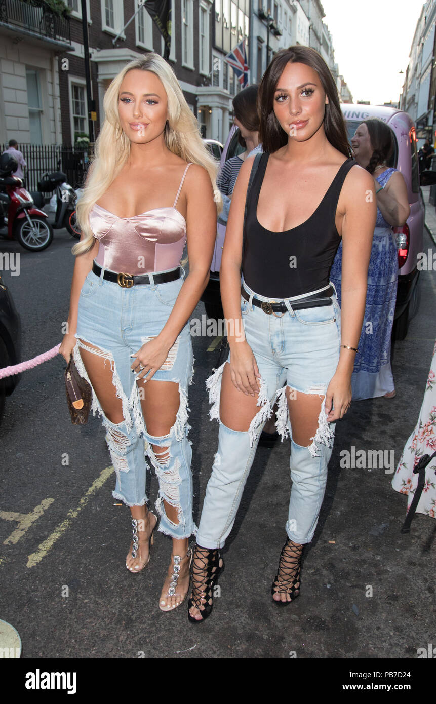 Guests Attend Party As Maya Jama Launches Her Clothing Line Designed In Collaboration With Womenswear Brand Prettylittlething Featuring Amber Turner Amber Dowding Where London United Kingdom When 25 Jun 2018 Credit Phil