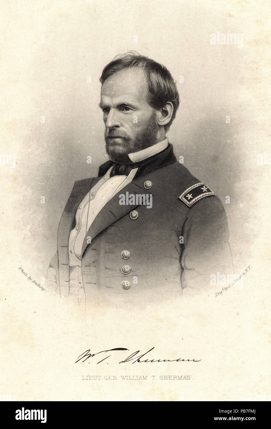 1859 William T. Sherman (Lieutenant Geneneral) Stock Photo
