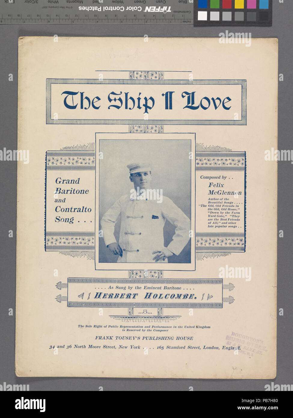 1700 The ship I love (NYPL Hades-449026-1157579) Stock Photo