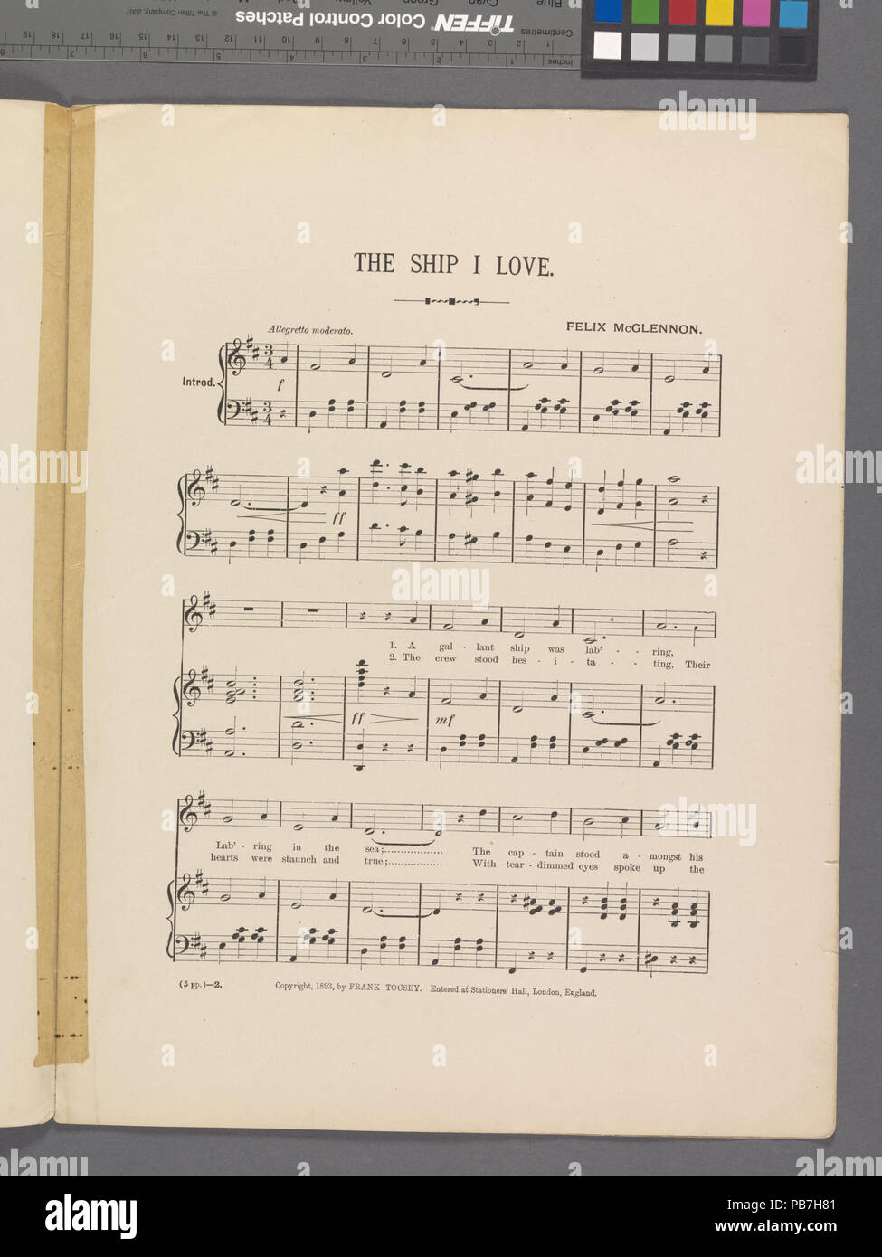 1700 The ship I love (NYPL Hades-449026-1692713) Stock Photo