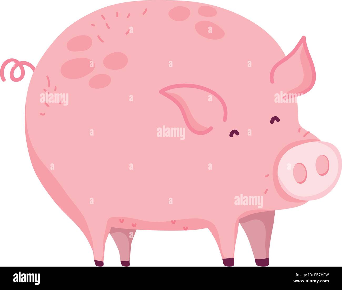 cute pig farm animal icon Stock Vector Image & Art - Alamy