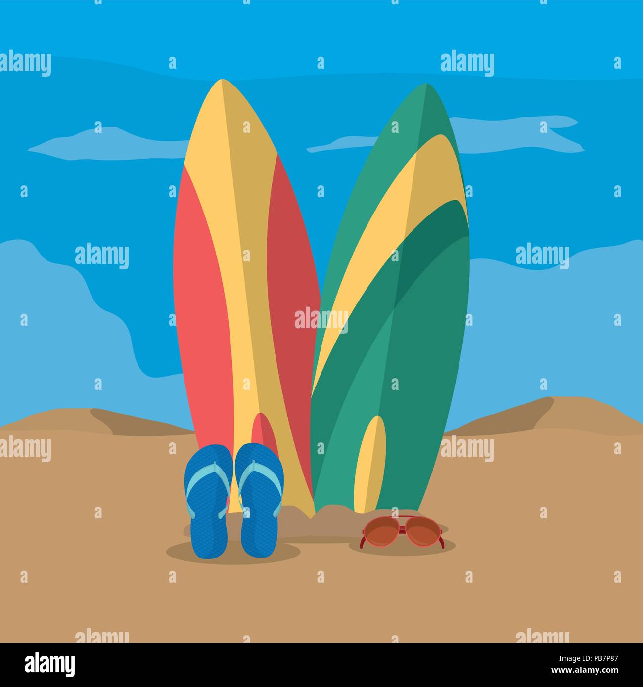 Beach and summer Stock Vector Image & Art - Alamy