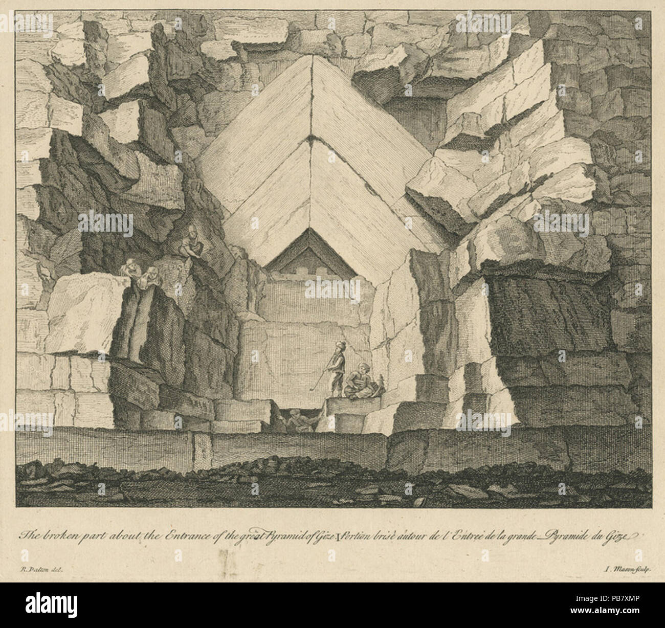 1619 The broken part about the Entrance of the great Pyramids of Gize - Dalton Richard - 1751