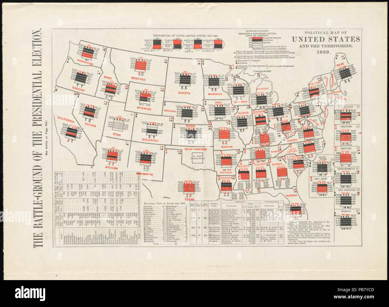1209 Political map of the United States and territories. 1888 (10294211894) Stock Photo