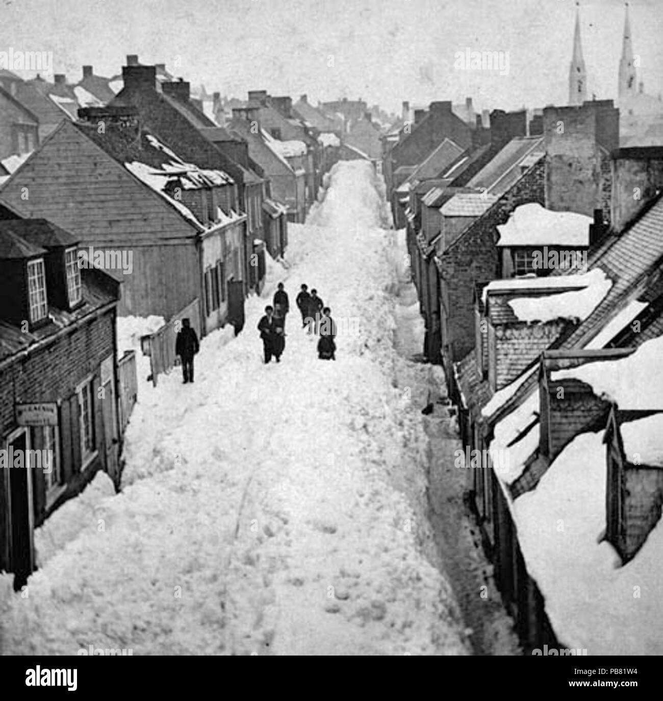 1276 Rue De Quebec Hiver 1872 Stock Photo Alamy