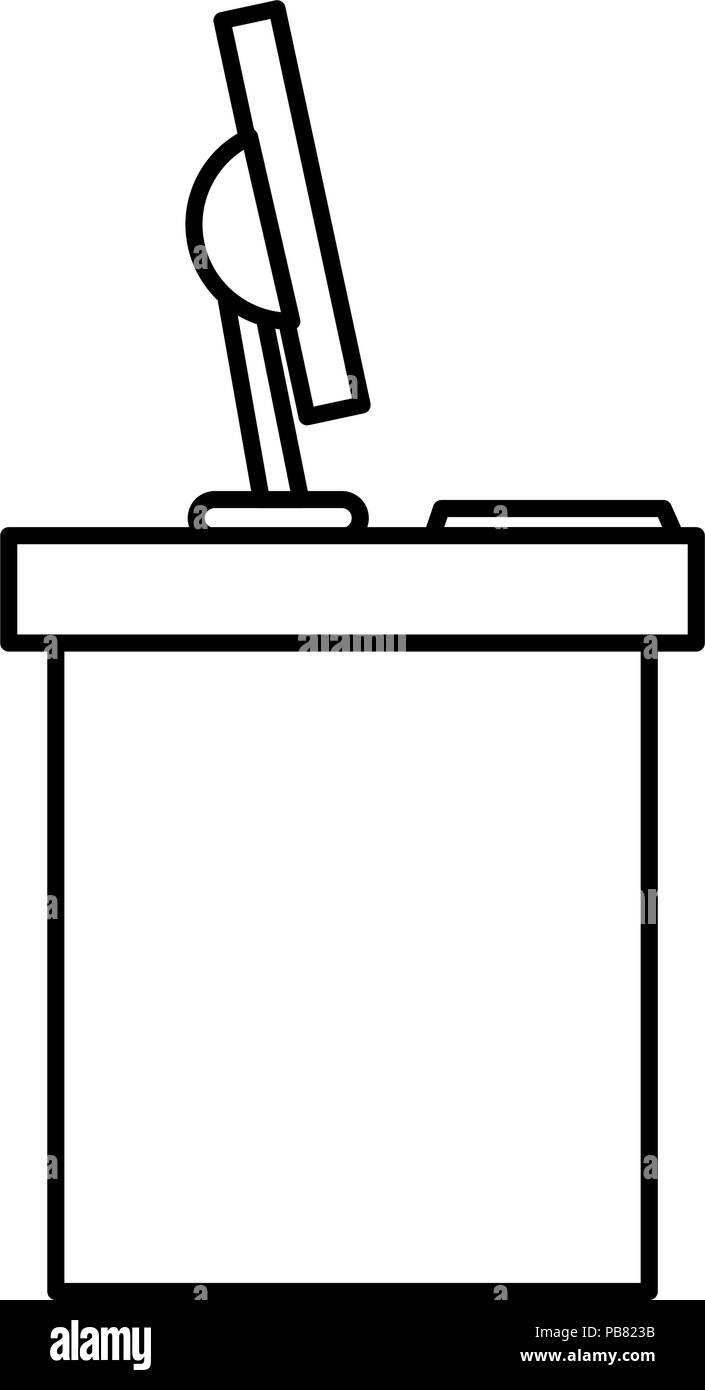 office desk with computer vector illustration design Stock Vector Image