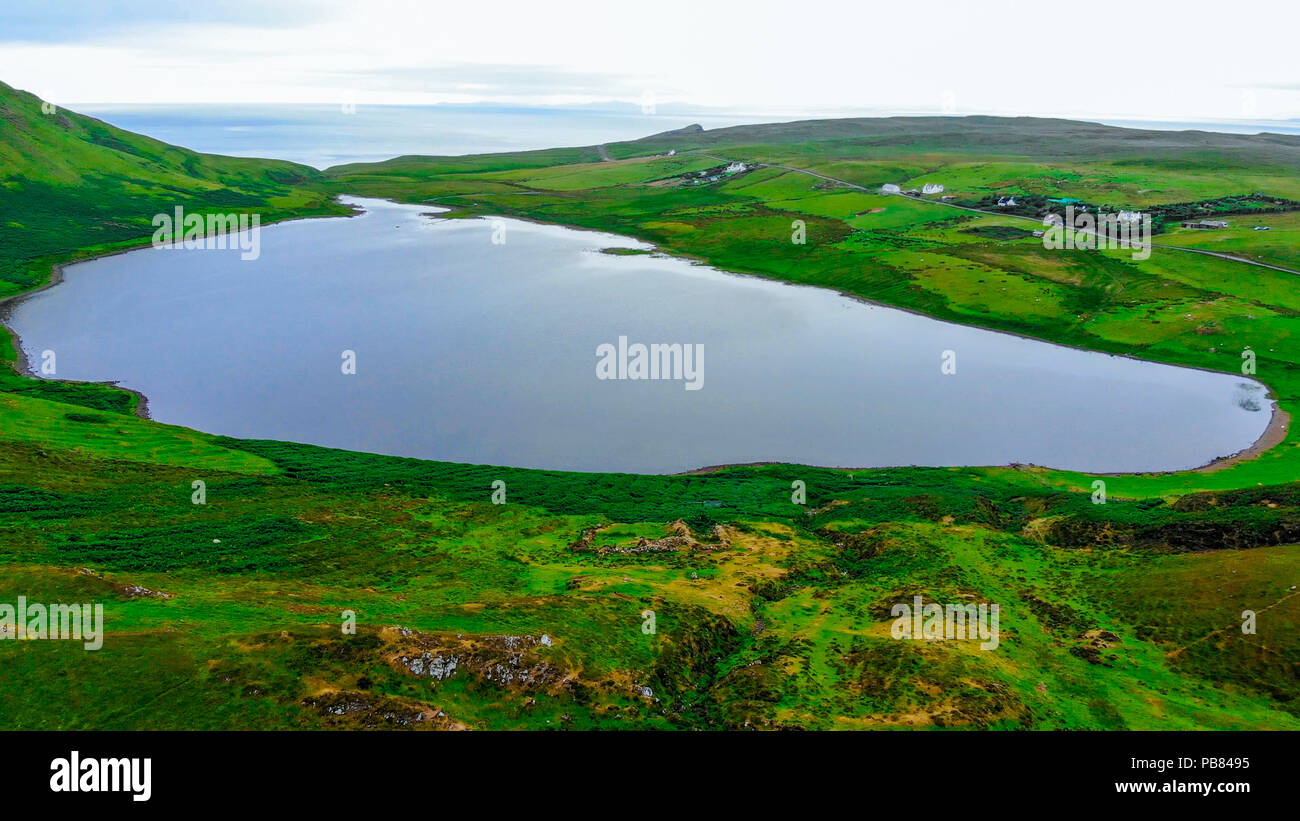 Typical views in the Scottish Highlands - The Isle of Skye Stock Photo