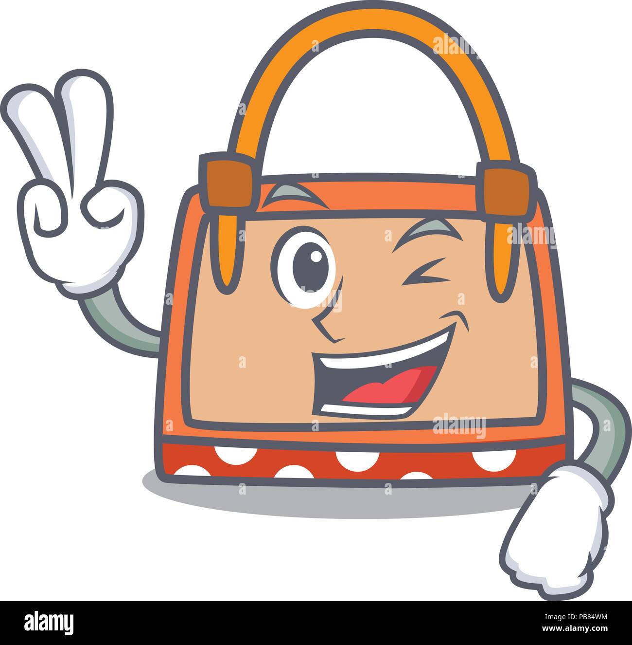 Two finger hand bag character cartoon Stock Vector Image & Art Alamy
