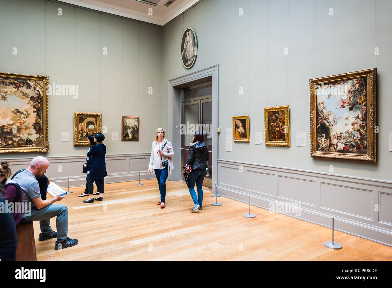 NEW YORK, USA SEP 25, 2015 European painter's picture gallery in the