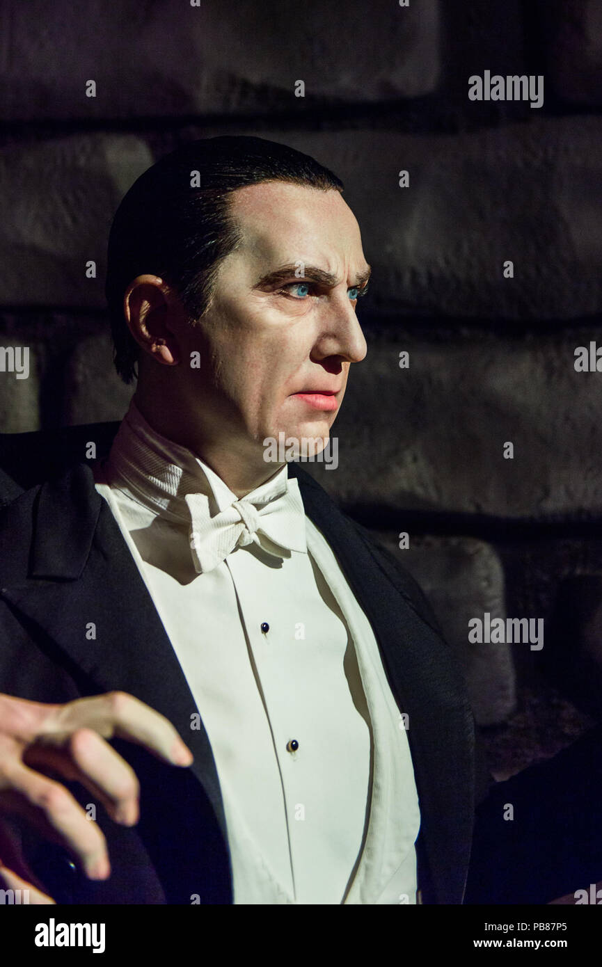 NEW YORK, USA - SEP 22, 2015: Dracula in the Madame Tussaud wax museum ...