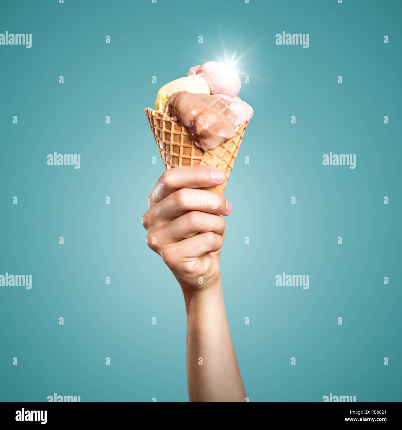 Epic ice cream cone Stock Photo