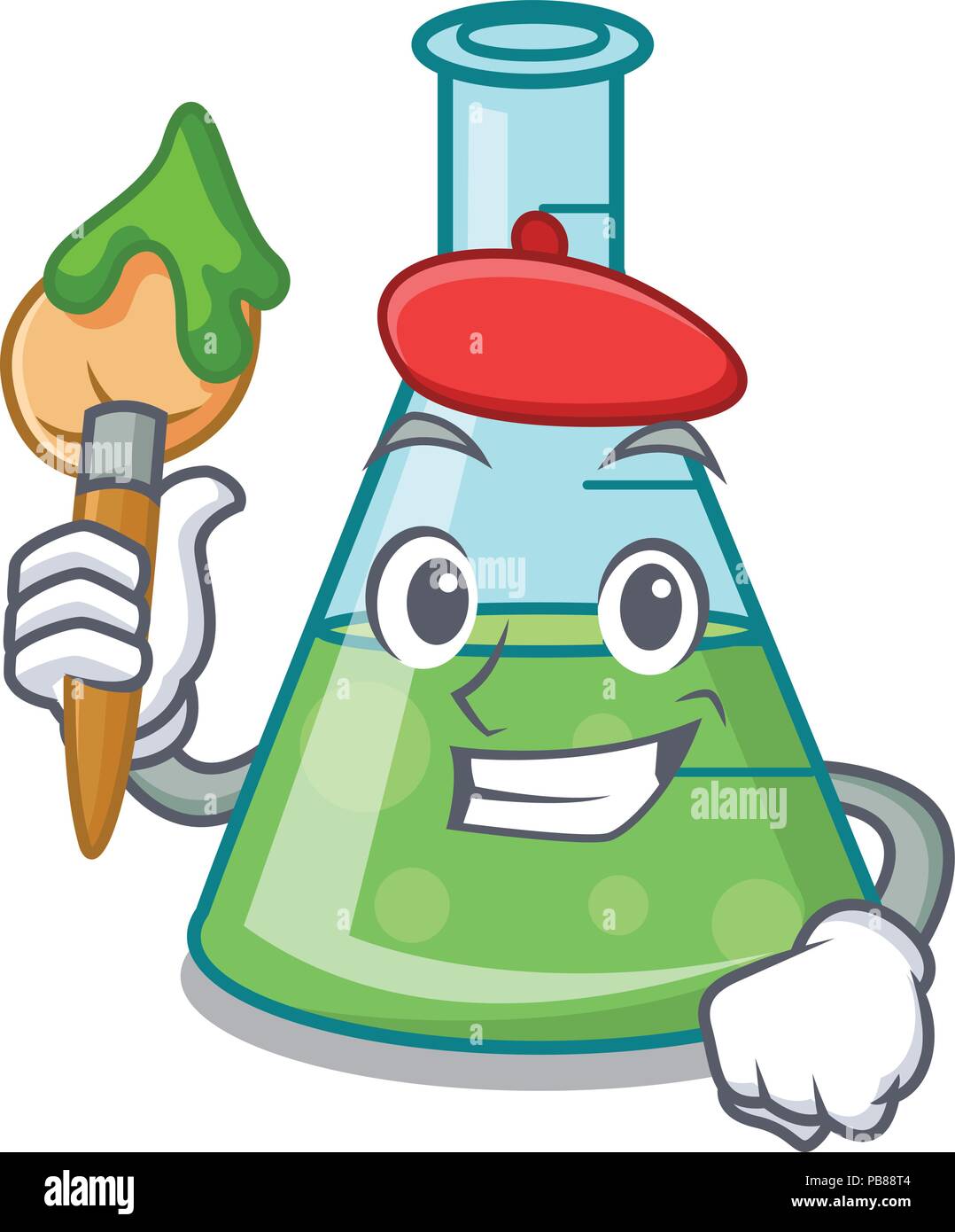 Artist science beaker character cartoon Stock Vector Image & Art Alamy