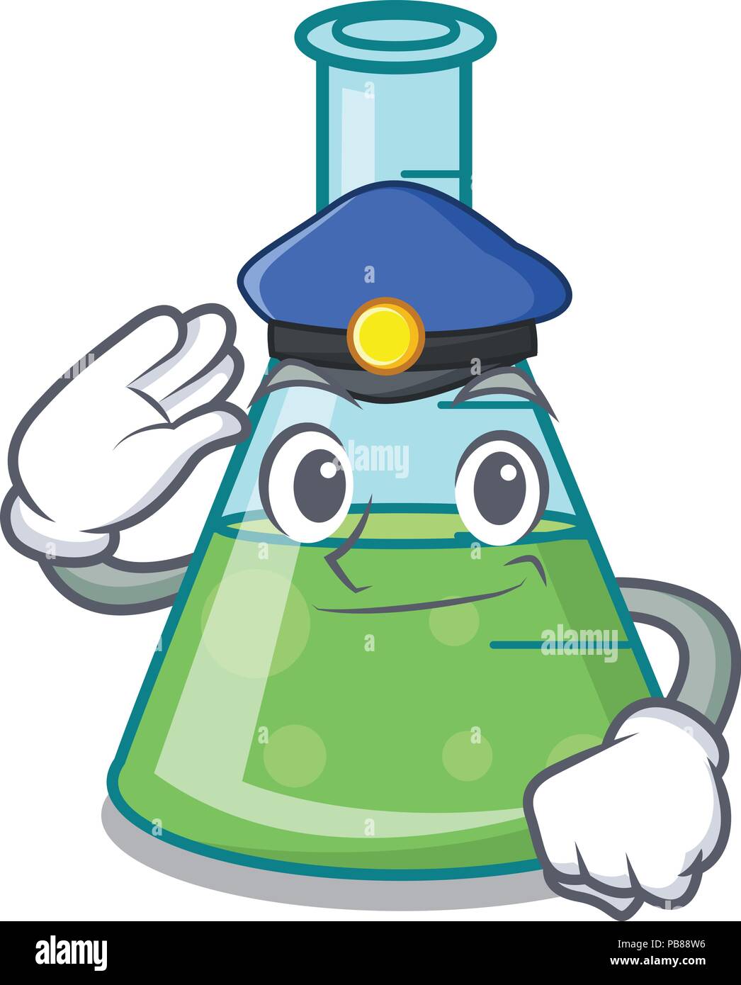Police science beaker character cartoon Stock Vector Image & Art Alamy