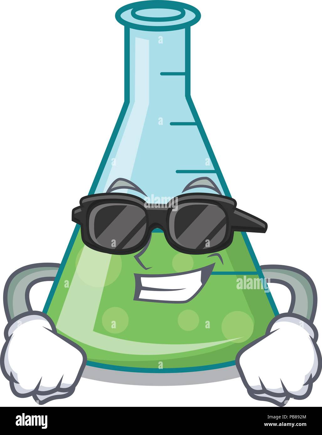 Super cool science beaker character cartoon Stock Vector Image & Art