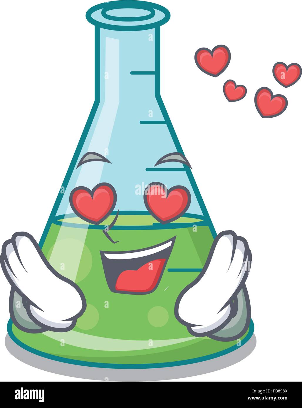In love science beaker mascot cartoon Stock Vector Image & Art Alamy