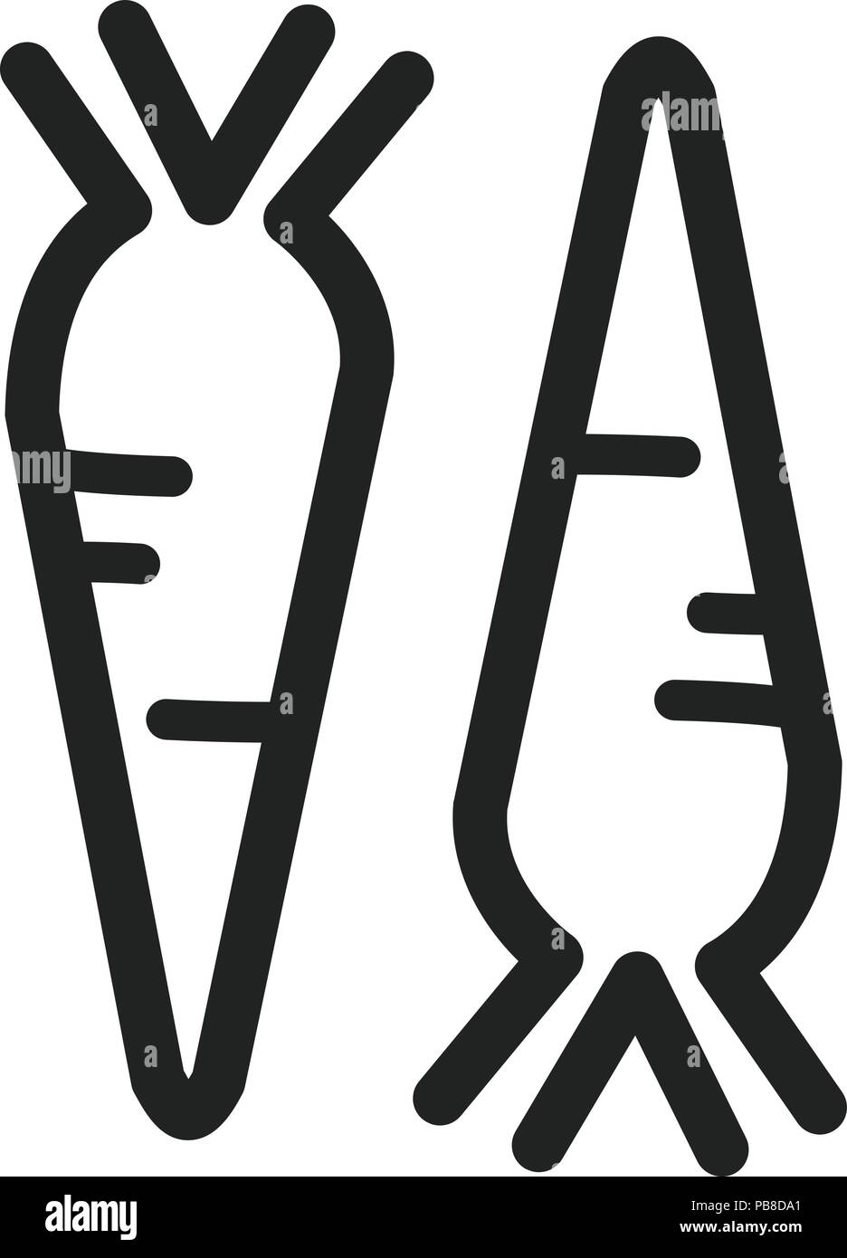 Carrot line icon. Vector EPS 10 Stock Vector