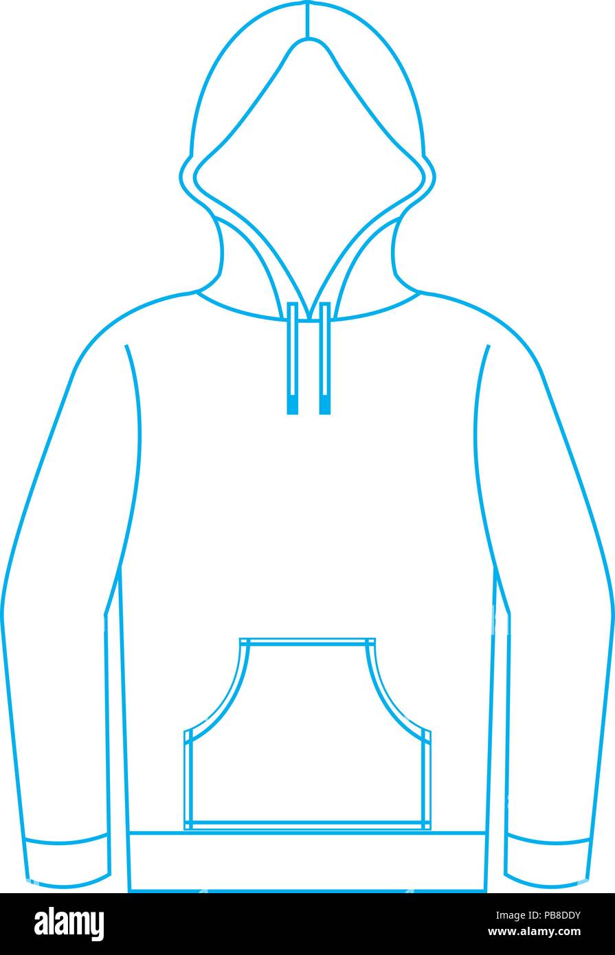 Hoodie line icon. Vector EPS 10 Stock Vector