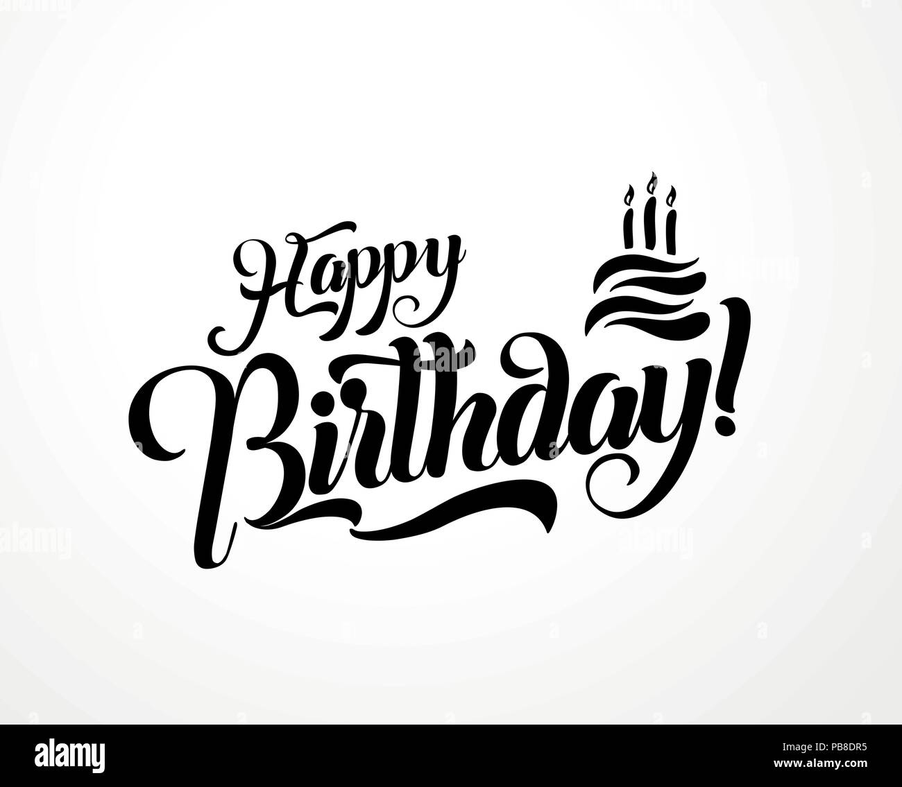 Happy Birthday Lettering Text Vector Illustration Birthday Greeting Card Design Stock Vector Image Art Alamy