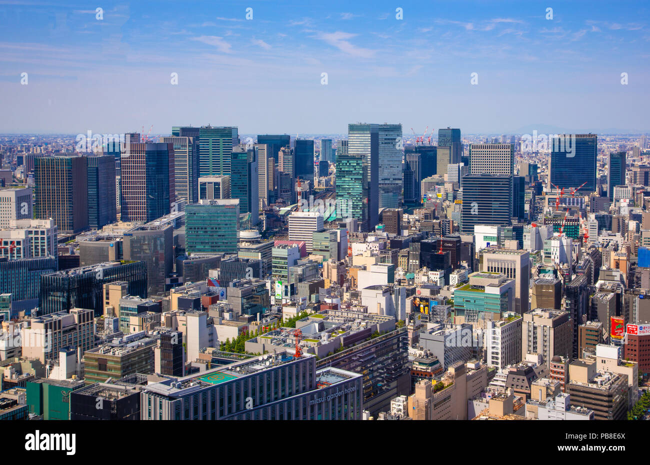 Japan, Tokyo City, Ginza and Tokyo Station area Stock Photo