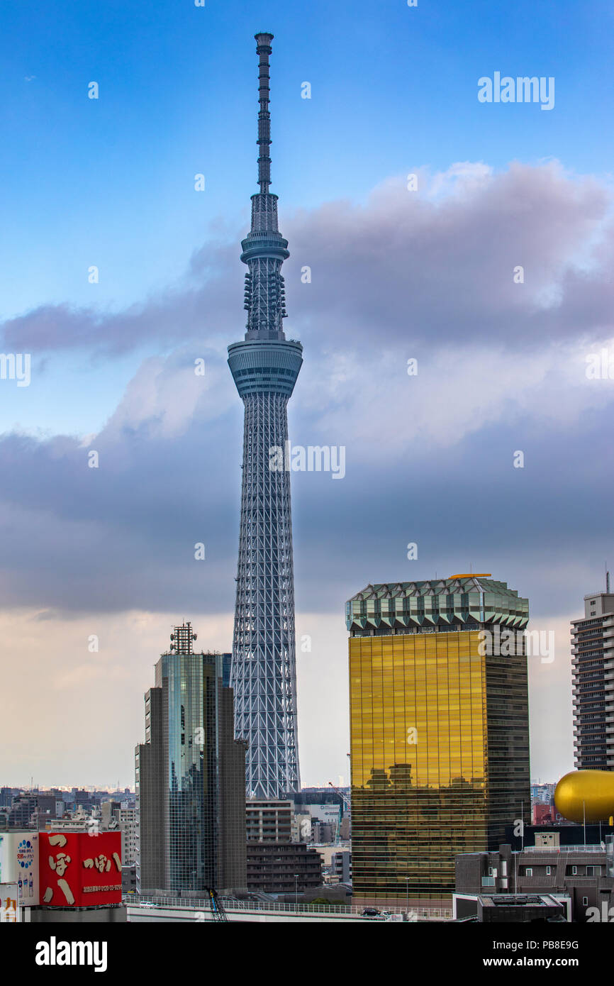 Japan, Tokyo City, Skytree Tower Stock Photo