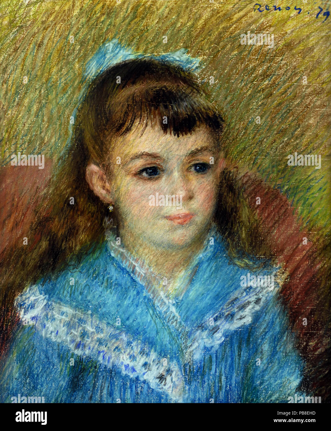 Young Girl ( Elisabeth Maitre )1897 Pierre Auguste Renoir 1841-1919 French Impressionist France Stock Photo
