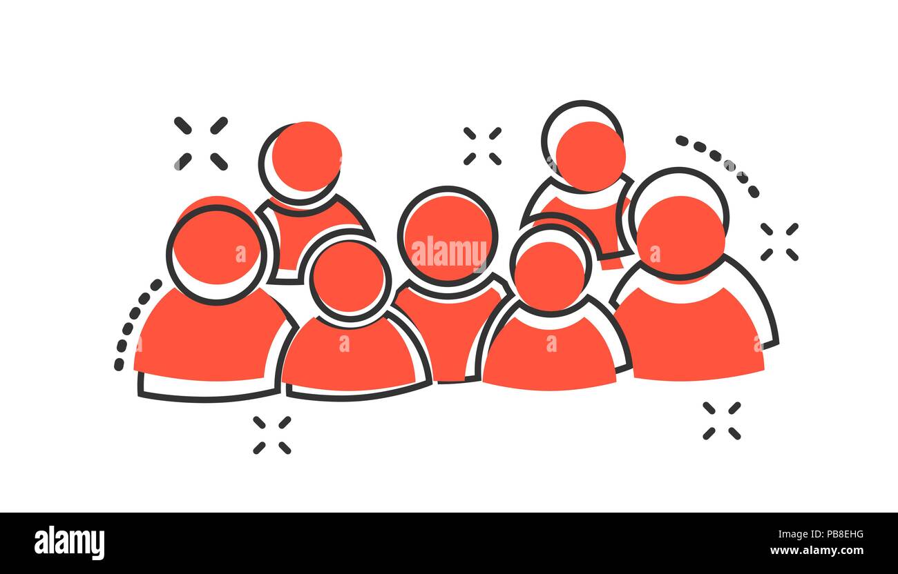 Vector cartoon group of people icon in comic style. Persons sign illustration pictogram. People business splash effect concept Stock Vector Image & Art - Alamy Vector cartoon group of people icon in comic style. Persons sign illustration pictogram. People business splash effect concept Stock Vector Image & Art - Alamy