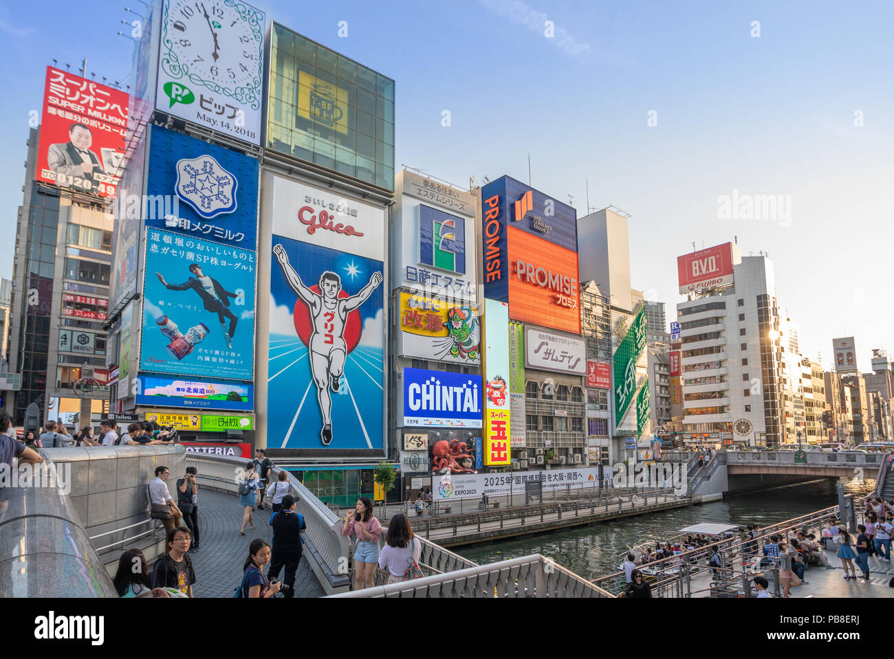 Japan, Osaka City, Namba Area, Dotombori District Stock Photo