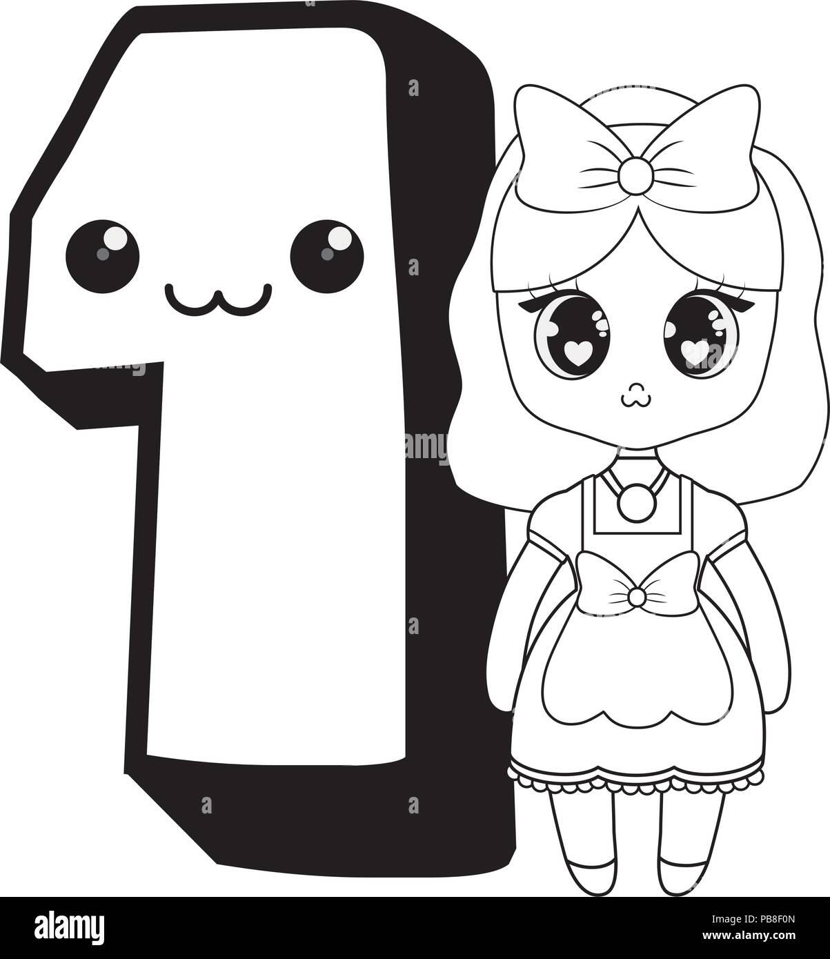 Cute Number One And Anime Girl Icon Over White Background Vector Illustration Stock Vector Image Art Alamy Cute Number One And Anime Girl Icon Over White Background Vector Illustration Stock Vector Image Art Alamy