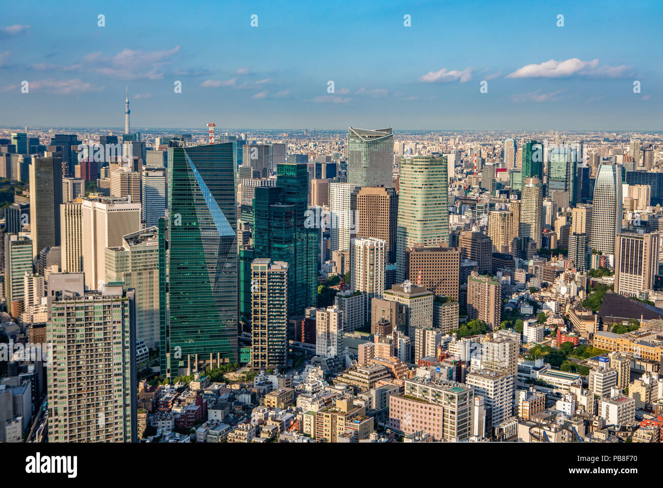 Japan, Tokyo City, Shimbashi area panorama Stock Photo