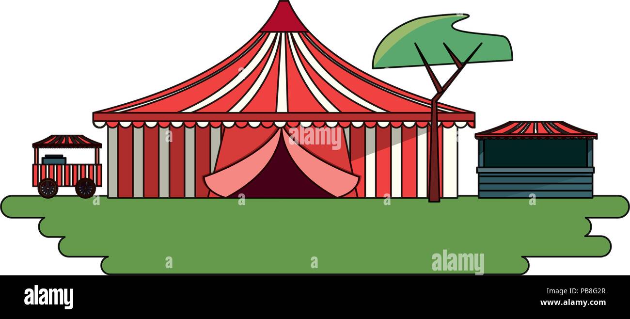 circus tent over white background, vector illustration Stock Vector ...