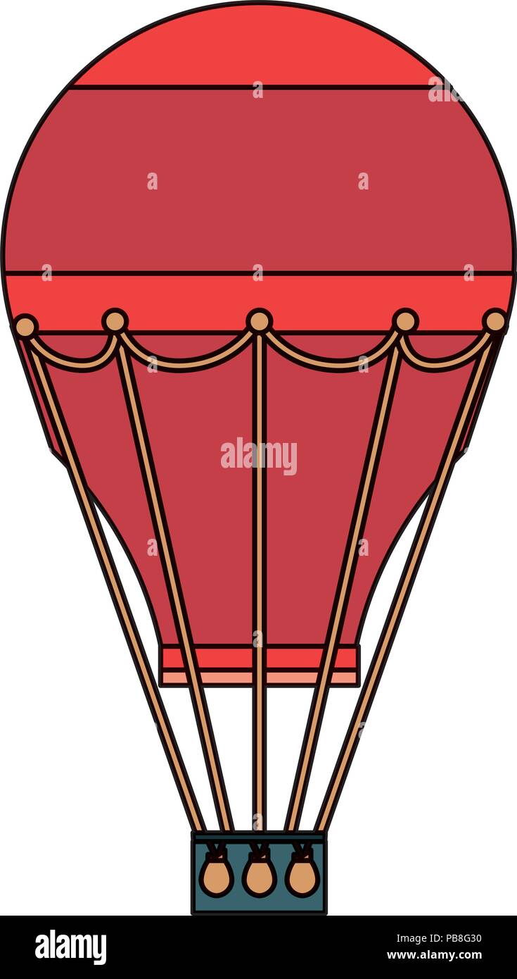 hot air balloon icon over white background, vector illustration Stock ...