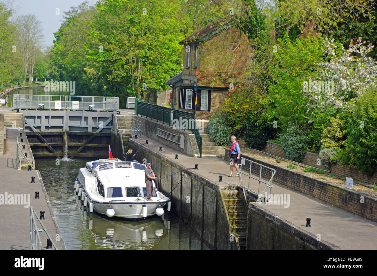 Boulters Lock, River Thames, Maidenhead, Birkshire Stock Photo