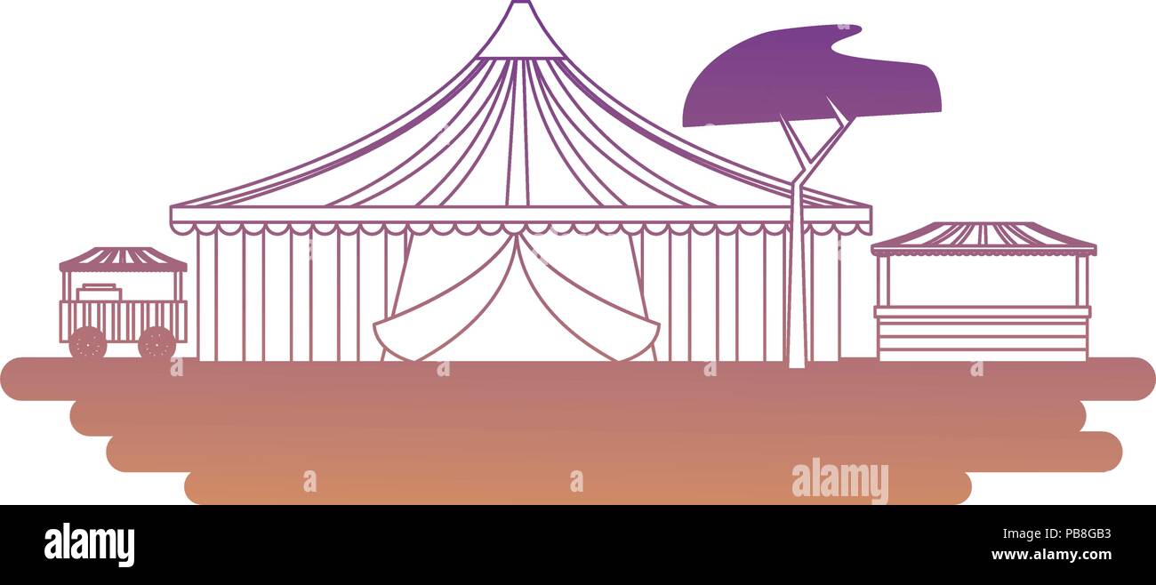 circus tent over white background, vector illustration Stock Vector ...